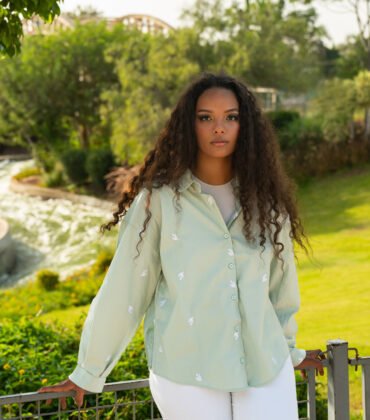 Dove mint green shirt