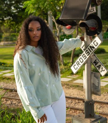 Dove mint green shirt