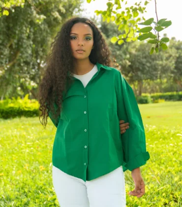 Kelly green shirt