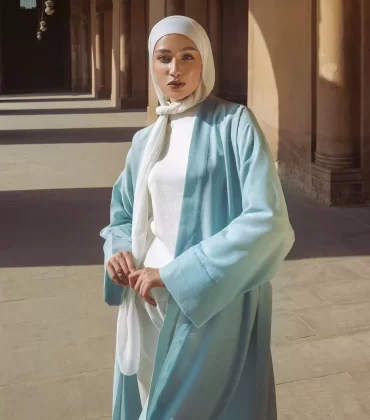 Cloudless sky kimono