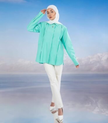 Stitched Shirt in Turquoise